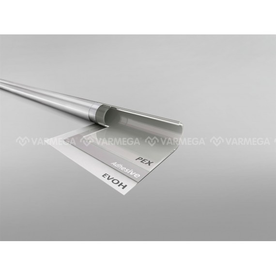 Универсальная труба Varmega Flex PE-Xa/EVOH VM50101 16x2.2, серая (серебристая), многослойная